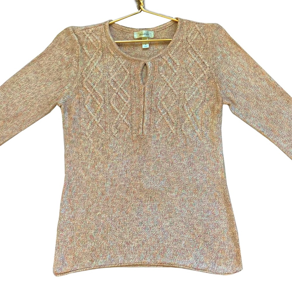 Women’s pink/cream Dress Barn sweater size medium never worn